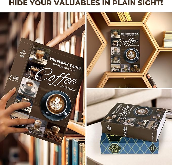 Book Safe with Combination Lock, Hidden Safe with Fireproof Bag, Secret - Image 6