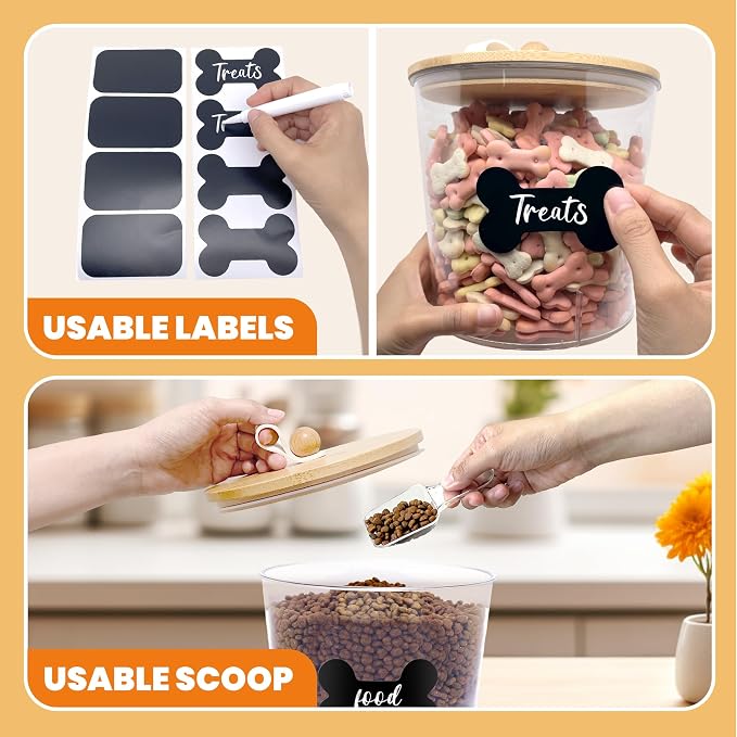 3 Pack Airtight Dog Food Storage Container, Dog Treat Container Dog Food - Image 5
