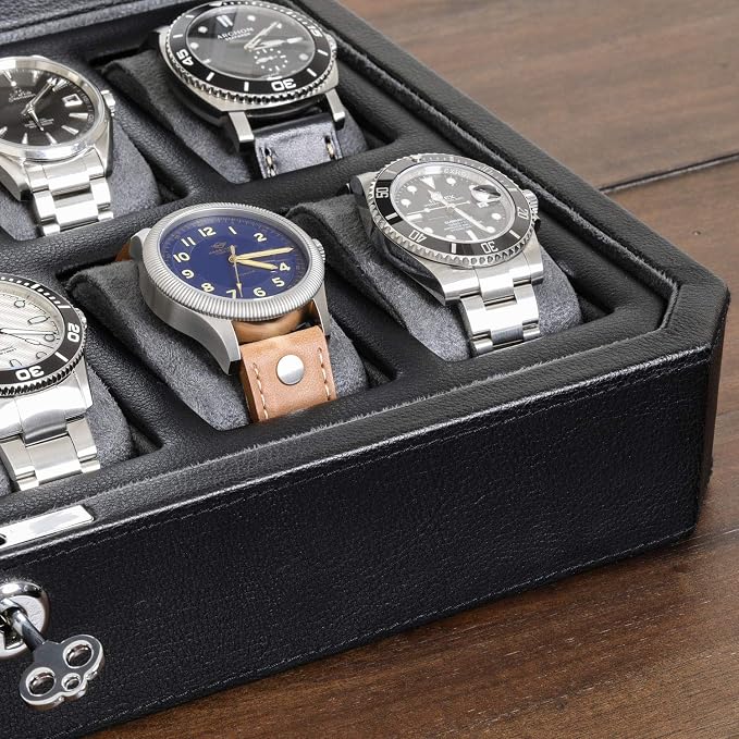 ROTHWELL 12 Slot Leather Watch Box - Image 6