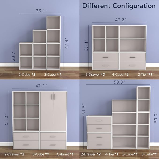 Homes: Inside + Out Apexa 2-Drawer Wooden Stackable Storage Drawers, Small Food - Image 11