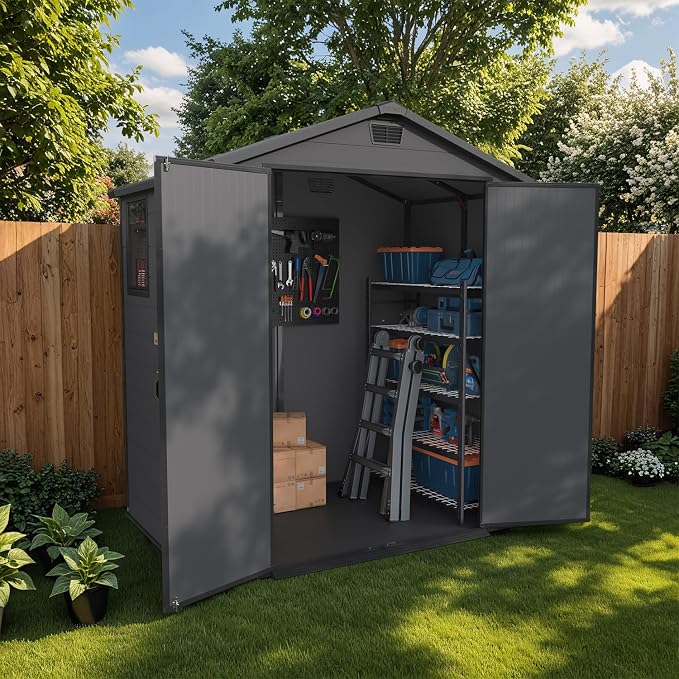 Patiowell 6X4 FT Plastic Outdoor Storage Shed - Image 8