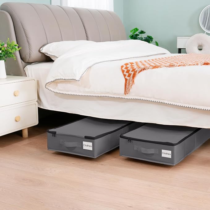 Under Bed Storage with Wheels, 2 Pack Under Bed Storage Containers with Label - Image 5