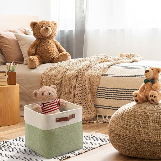 13 Inch Cube Storage Bins, Foldable Storage Basket - Image 8