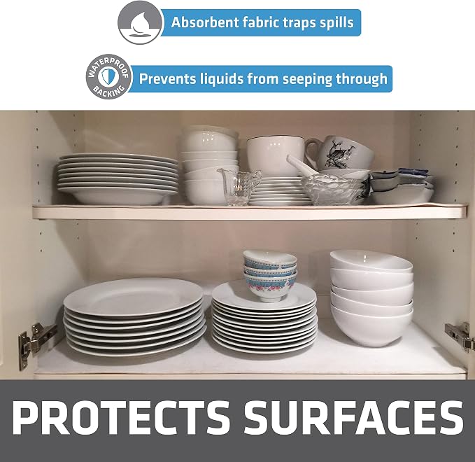 Drymate Premium Luxury Shelf & Drawer Liner, Thick Cushioned Fabric, - Image 3