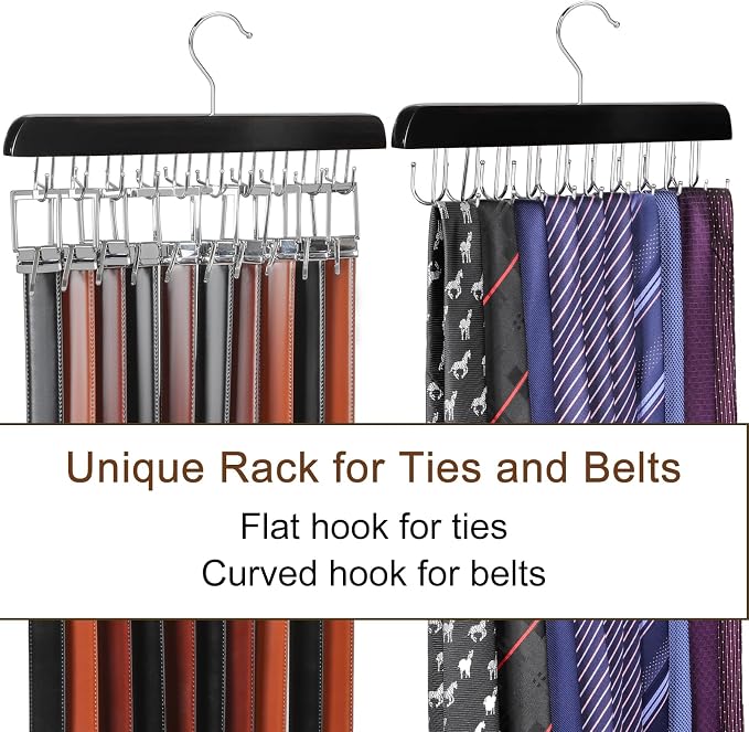 TOPIA HANGER 20 Hooks Belt Tie Hanger Space Saving - Image 4