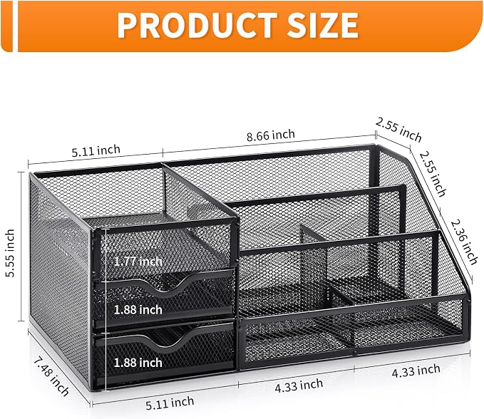 Lavatino Larger Mesh Desk Organizer - Image 5