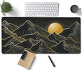 Mountain Line Art Large Mouse Pad, Vintage Aesthetic Gaming Desk Mat, XXL by Unknown