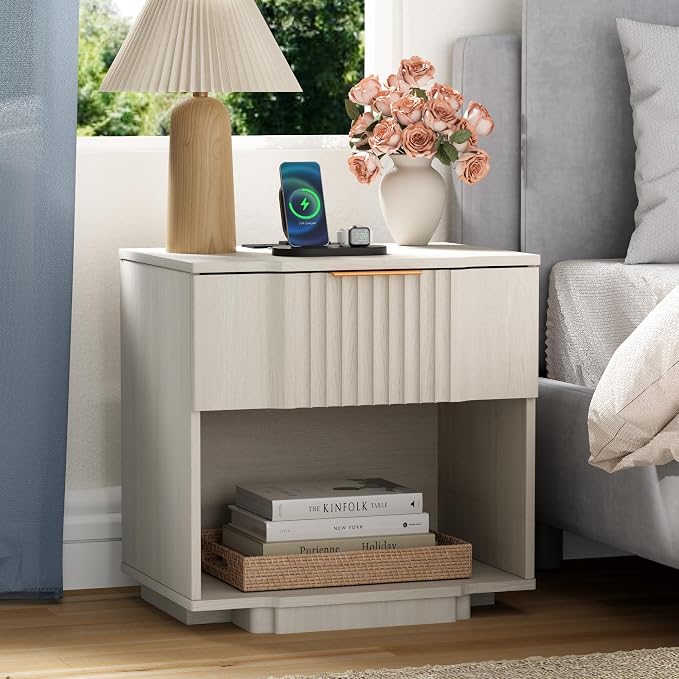 Yechen Fluted Night Stand Set 2 - Image 9