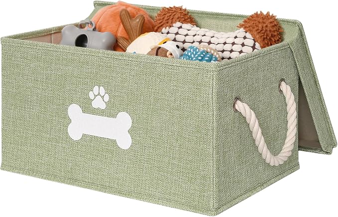 Dog Toy Basket with Lid, Dog Basket by Unknown