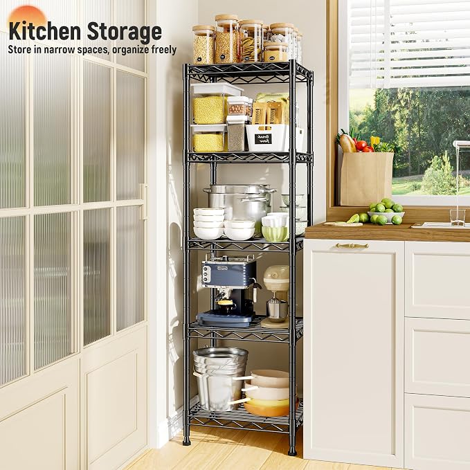 5 Tier Metal Shelving Unit Wire Shelving, Storage Rack - Image 2