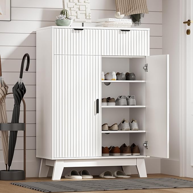 Shoe Cabinet Storage for Entryway by HUANLEGO