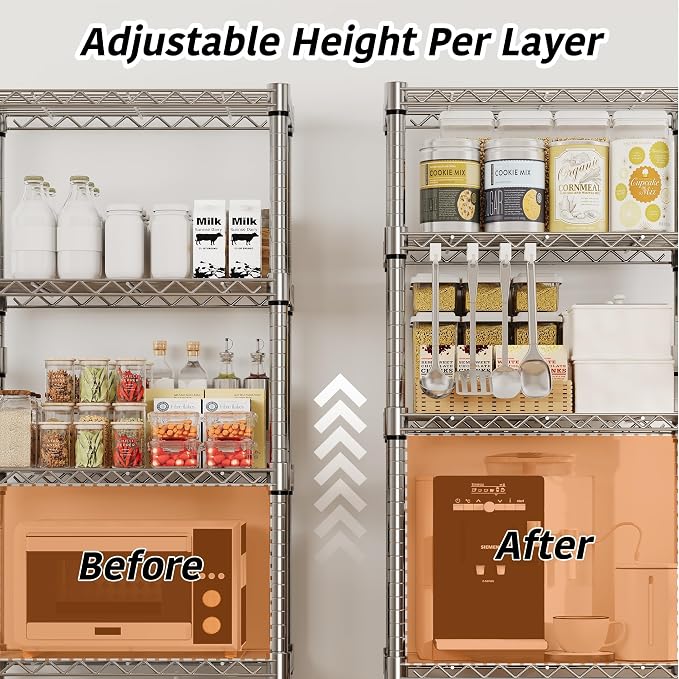 5-Tier Metal Storage Shelving Unit - Image 7