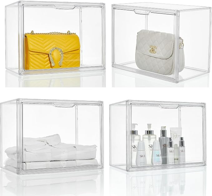 Attelite Clear Purse Organizer for Closet, Plastic Handbag Storage Organizer 4 by Attelite