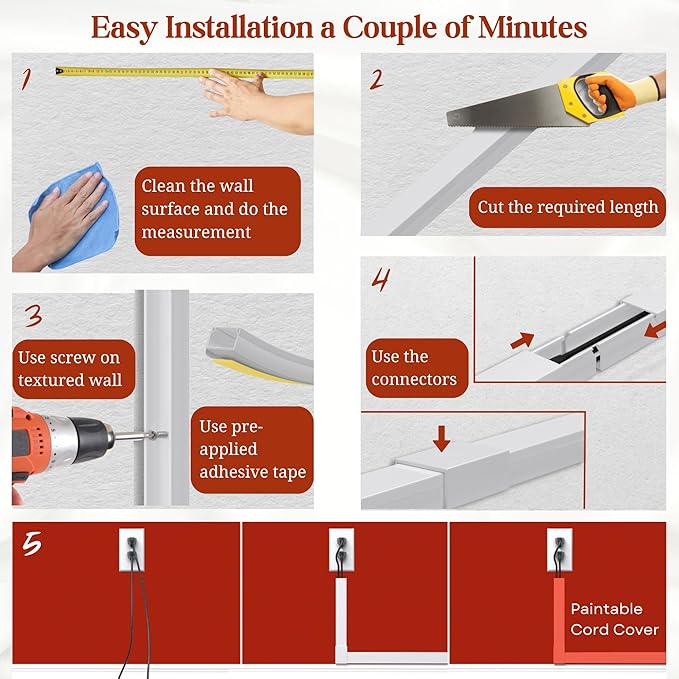 Cord Hider Wall Mounted TV - Image 9