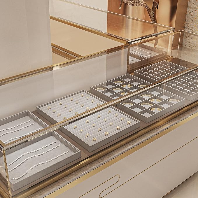 24 Grids Necklace Tray Jewelry Display Tray Necklace Holder Organizer - Image 5