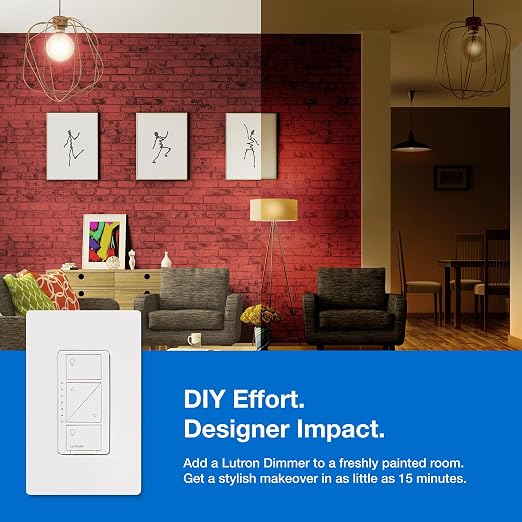 Lutron Caseta Original Smart Dimmer Switch Kit w/ Hub, - Image 13