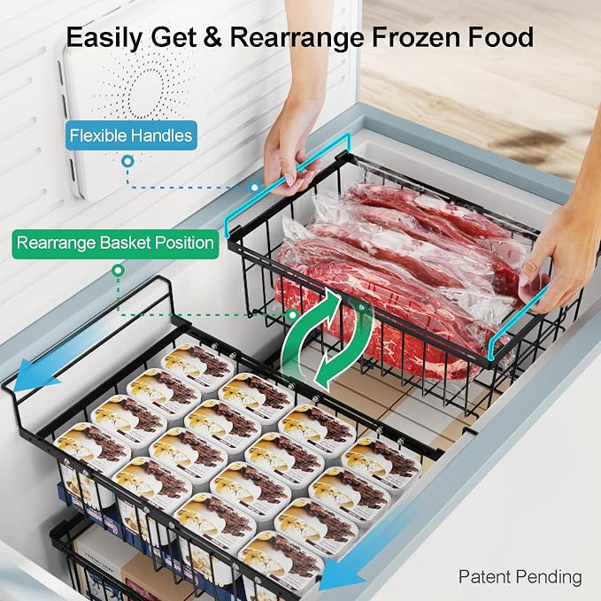 iSPECLE Large Expandable Freezer Organizer Bins - Image 3