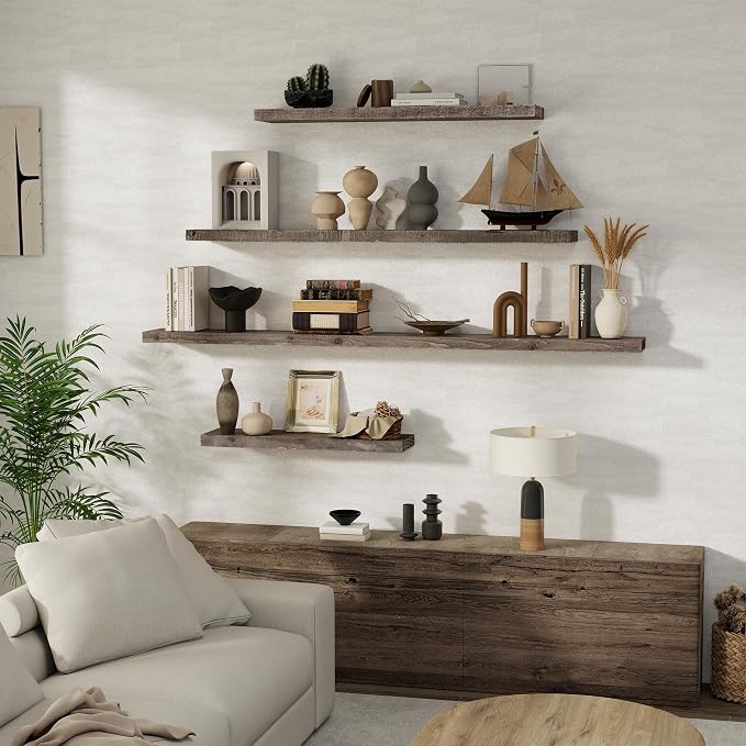 Floating Shelves Reclaimed Barnwood - Image 2