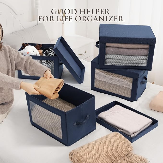 Foldable Storage Boxes with Clear Window - Image 3