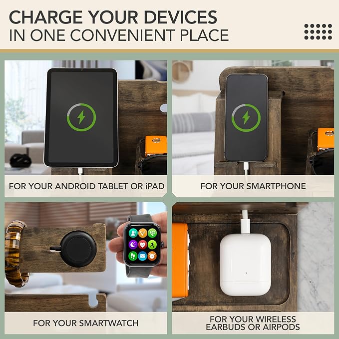 Nightstand Organizer- Bedside Docking Station - Image 5
