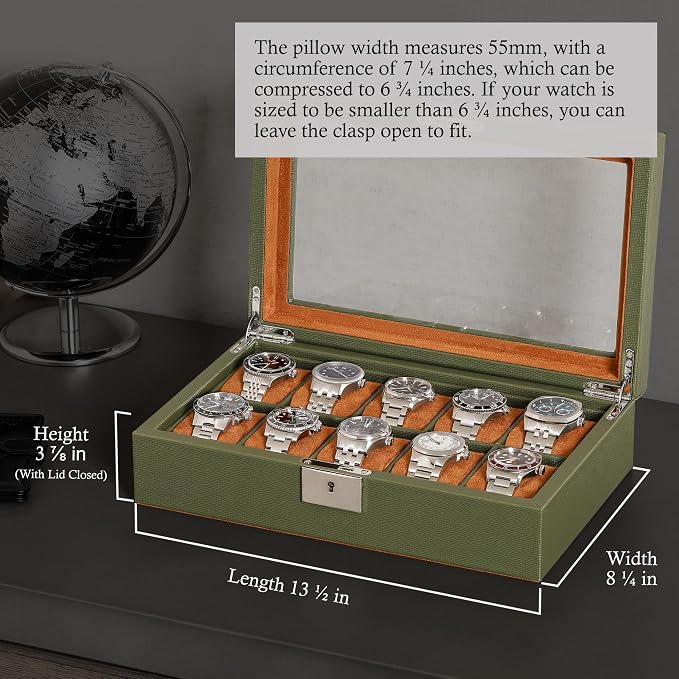 ROTHWELL 10 Slot Leather Watch Box - Image 2