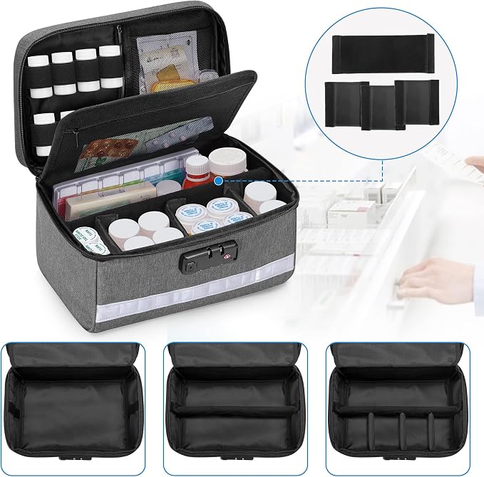 Damero Locking Pill Bottle Organizer - Image 3