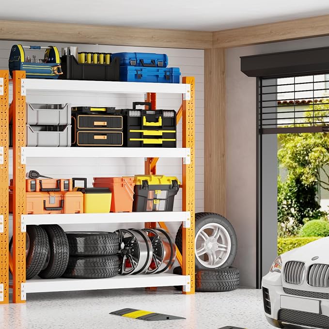 4000LBS Garage Shelving 48" W Garage Shelving Heavy Duty 4-Tier Metal Storage - Image 2
