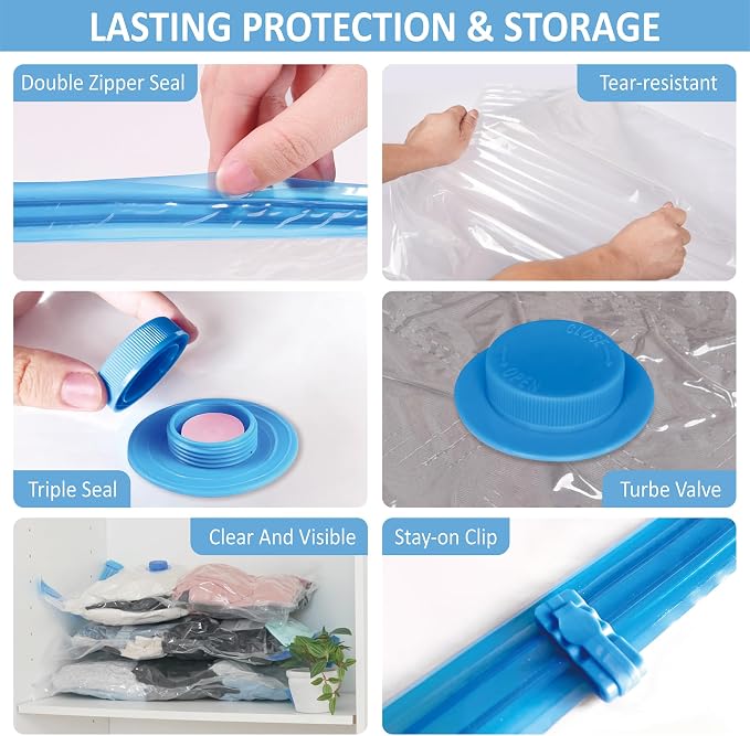 12 Pack Travel Vacuum Storage Bags - Image 6
