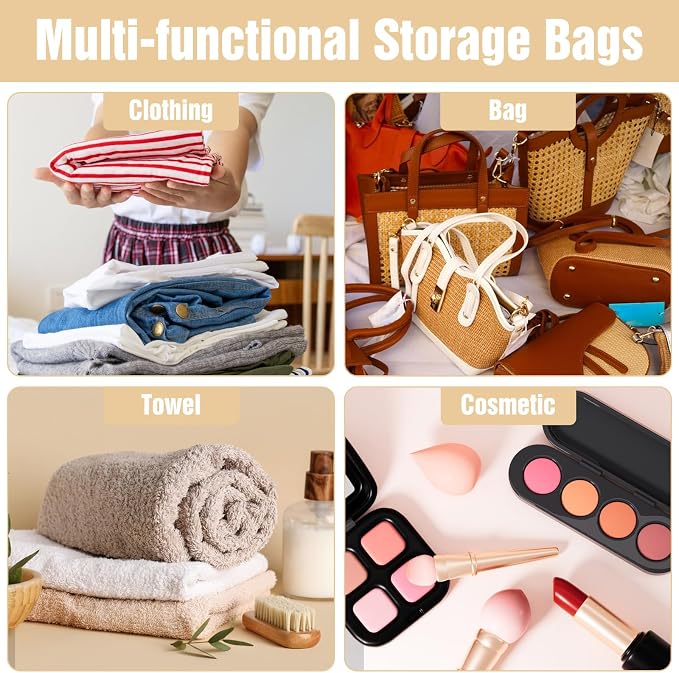 12 Pack Beige Handbag Purse Storage Organizer - Image 7