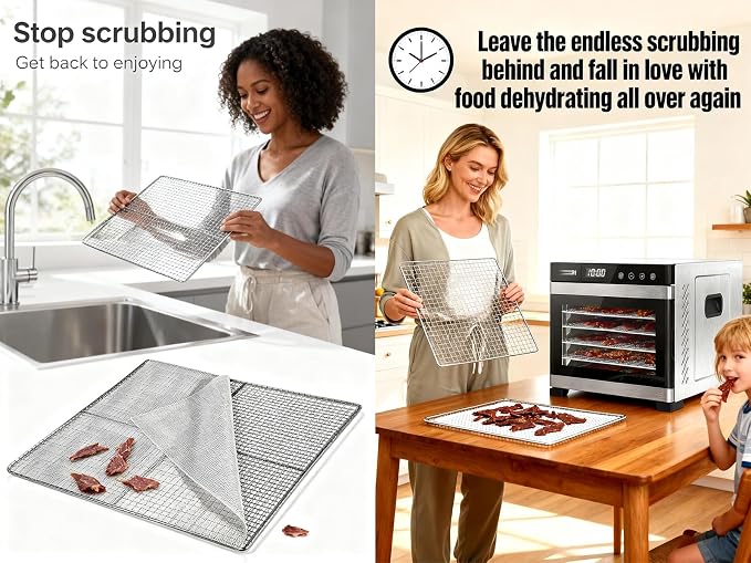 Non-Stick Silicone Dehydrator Liners: 12.5x9.8 inch Fit Cercker/DBC-07A/DBC-14A - Image 5
