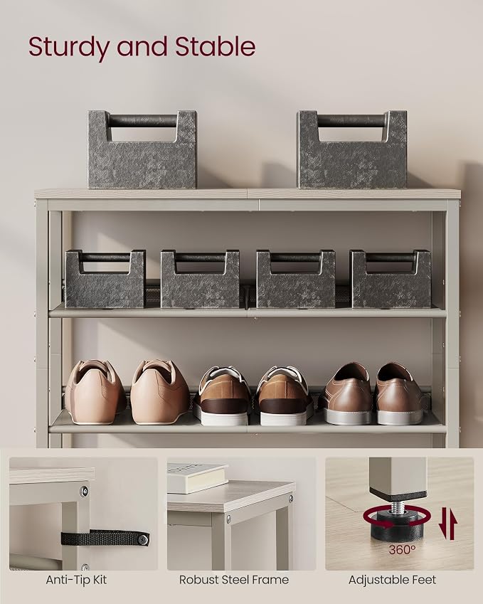 VASAGLE Shoe Rack for Entryway, 5-Tier Shoe Rack Organizer - Image 6