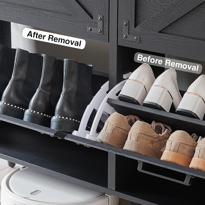 Shoe Storage Cabinet, Farmhouse Shoe Organizer - Image 7