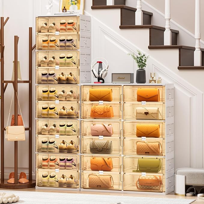 JEKO&JEKO 10 Tiers Foldable Shoe Rack Organizer Cabinet - Image 5