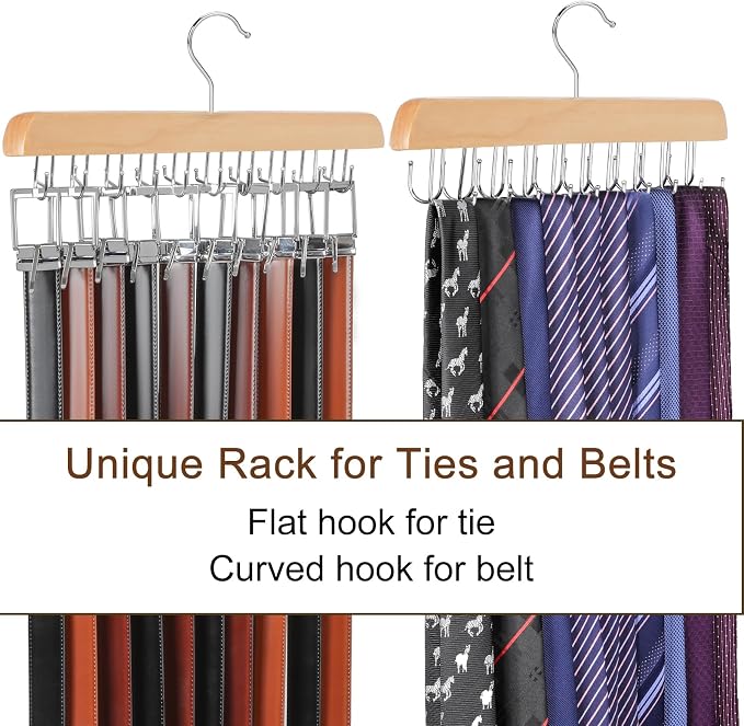 TOPIA HANGER 20 Hooks Belt Tie Hanger Space Saving - Image 3
