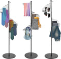 67" Black Retail Display Tie & Scarf Rack, Belt Hanger & Pants Rack Towel by kunghei