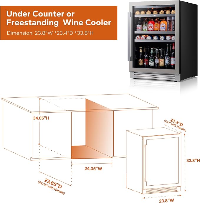 Ca'Lefort 24 Inch Beverage Refrigerator - Image 2