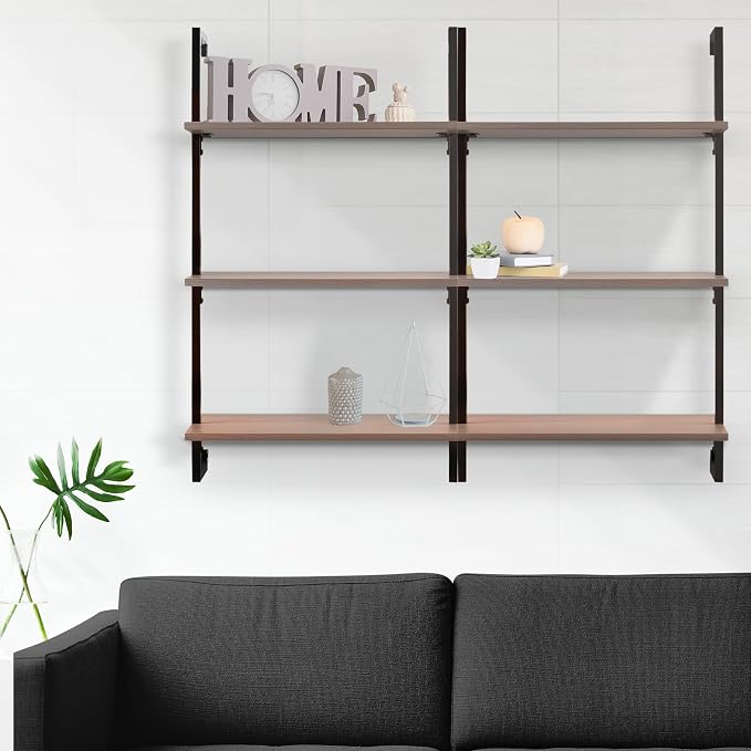happimess MSH1000A Madera 40.55" Classic Industrial 3-Shelf Wood Wall-Mounted - Image 6