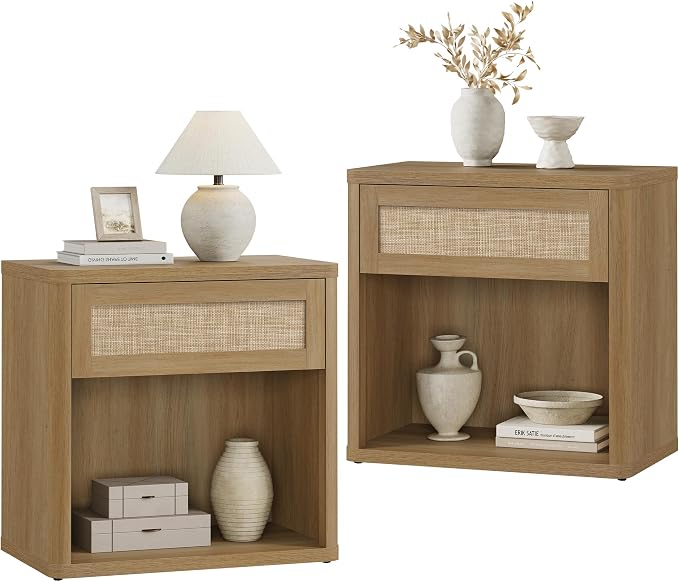 SICOTAS Night Stand Set of 2 26" Wide Large Nightstands by SICOTAS