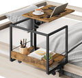 Bedside Shelf, Bed Shelf with 360° Rotating and Height-Adjustable Tray by Yatiney