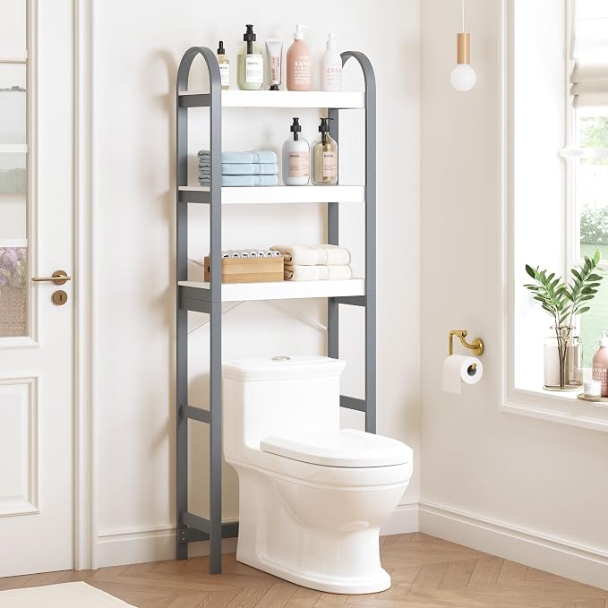 Spirich Over The Toilet Storage Shelf, 3-Tier Over Toilet Bathroom Organizer by SpirichLLC