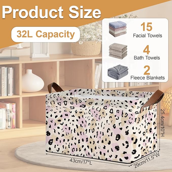 32L Large Storage Bins with Handles, Basket Organizer - Image 2