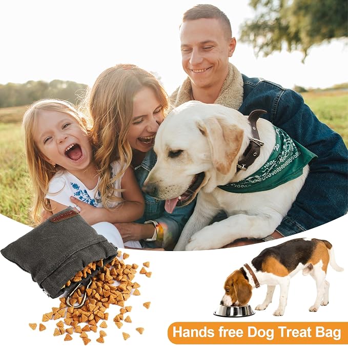 2PC Dog Treat Pouch, Dog Training Treat Reward Bag, Portable Puppy Hand Free - Image 5