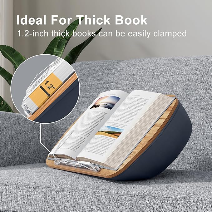 Lap Beanbag Book Stand for Hands Free Reading Comfortable Reading Pillow Stand - Image 4