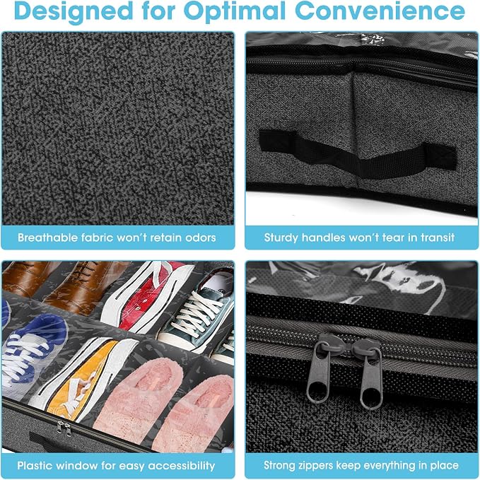 2 Pack Under Bed Shoe Storage Organizer - Image 3