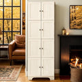 72" H Farmhouse Storage Cabinet, 4 Tier Kitchen Pantry Cabinet by Unknown