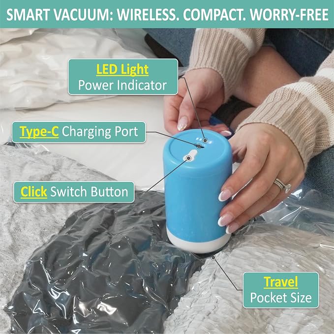 8 Pack Travel Vacuum Storage Bags - Image 5