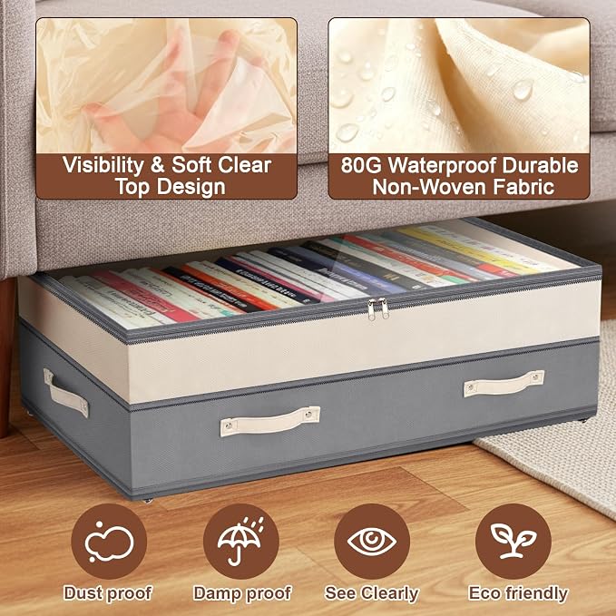 Dolicer 4 Pack Under Bed Storage - Image 5