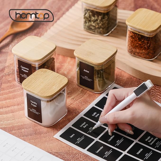 12Pcs 9oz Spice Jars Glass Container - Image 6