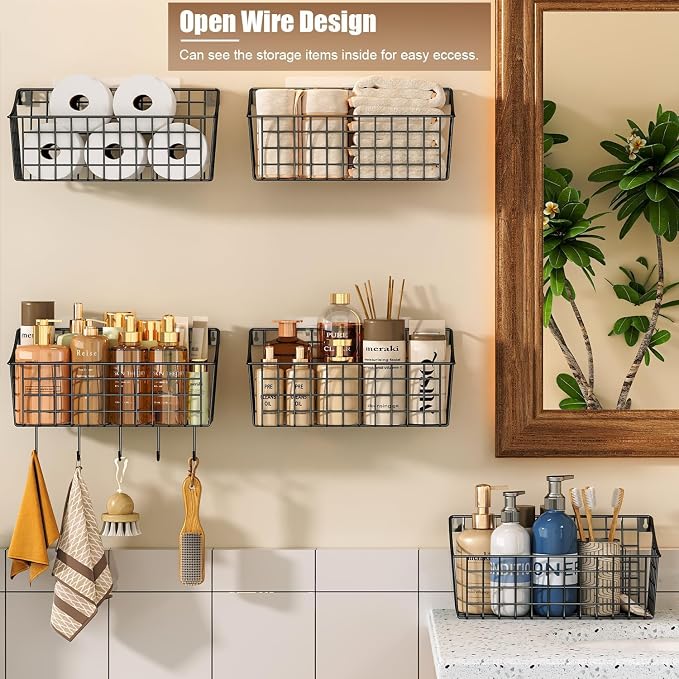 Sonyabecca 6 Pack Hanging Wall Basket - Image 4