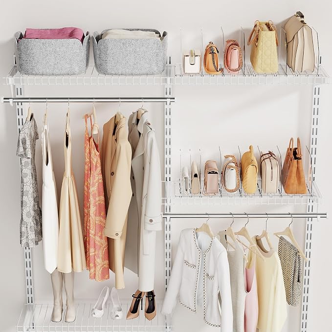 Purse Organizer for Closet, Shelf Divider Adjustable Clear Acrylic Handbag - Image 7